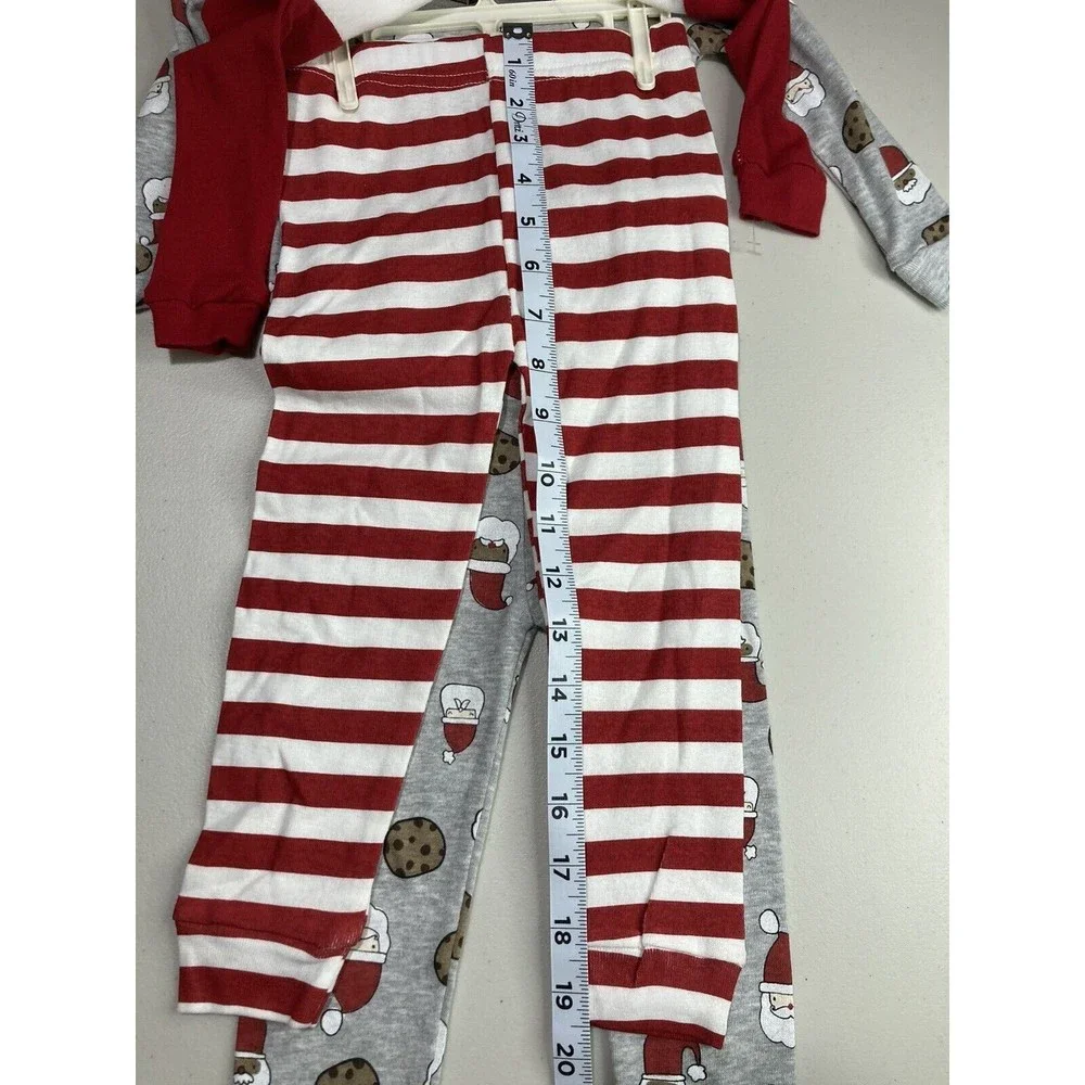 Chick Pea Santa Loves Cookies Christmas Pajamas (2 Sets, 4 piece) Size 24 Months